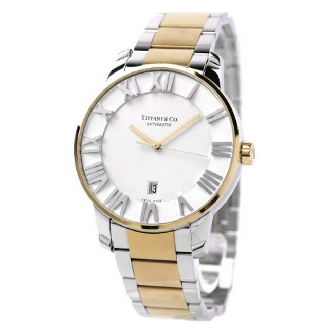 Tiffany & Co. - ティファニー 腕時計 メンズ Z1810-68-15A21A00A TIFFANY&Co. 自動巻き シルバーxイエローゴールド/シルバー アナログ表示