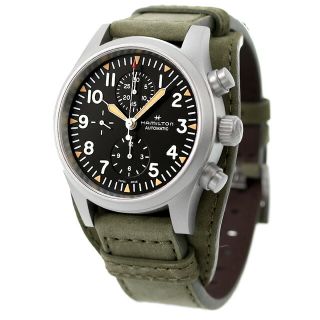 ハミルトン(Hamilton)の【新品】ハミルトン HAMILTON 腕時計 メンズ H71706830 カーキ フィールド KHAKI FIELD 自動巻き（H-21） ブラックxカーキ アナログ表示(腕時計(アナログ))