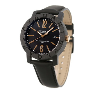 ブルガリ(BVLGARI)の【新品】ブルガリ BVLGARI 腕時計 メンズ BBP40BCGLD ブルガリブルガリ 自動巻き ブラックxブラック アナログ表示(腕時計(アナログ))