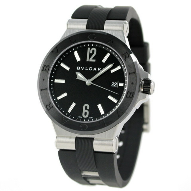 【新品】ブルガリ BVLGARI 腕時計 メンズ DG42BSCVD ディアゴノ DIAGONO 自動巻き（手巻き付） ブラックxブラック/シルバー アナログ表示約155-21cmバンド幅