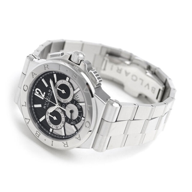 BVLGARI(ブルガリ)の【新品】ブルガリ BVLGARI 腕時計 メンズ DG42BSSDCH ディアゴノ カリブロ303 42mm DIAGONO CALIBRO 303 42mm 自動巻き（BVL303/手巻き付） ブラック/シルバーxシルバー アナログ表示 メンズの時計(腕時計(アナログ))の商品写真