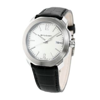 ブルガリ(BVLGARI)の【新品】ブルガリ BVLGARI 腕時計 メンズ OC41C6SLD オクト ローマ 41mm OCTO ROMA 41mm 自動巻き（手巻き付） ホワイトxブラック アナログ表示(腕時計(アナログ))