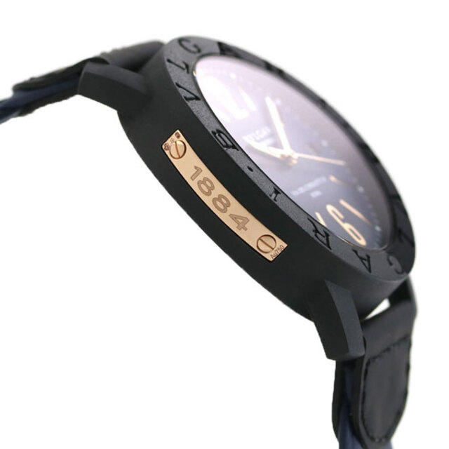 ブルガリ BVLGARI 腕時計 メンズ BBP40C3CGLD ブルガリブルガリ カーボンゴールド 40mm BVLGARI BVLGARI CARBON GOLD 40mm 自動巻き（手巻き付） ブルーxブルー アナログ表示