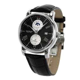 モンブラン(MONTBLANC)のモンブラン 腕時計 メンズ MB114858 MONTBLANC 自動巻き（手巻き付） ブラックxブラック アナログ表示(腕時計(アナログ))
