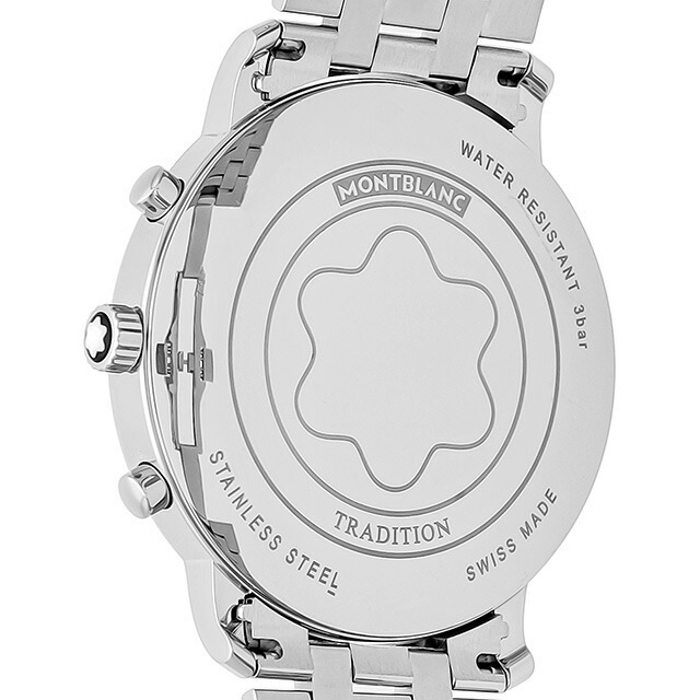モンブラン MONTBLANC 腕時計 メンズ 117048 トラディション TRADITION クオーツ ブラックxシルバー アナログ表示