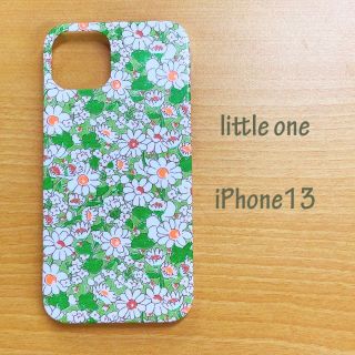 リバティ(LIBERTY.)の【リバティ生地】アリスネオングリーン iPhone 13(スマホケース)