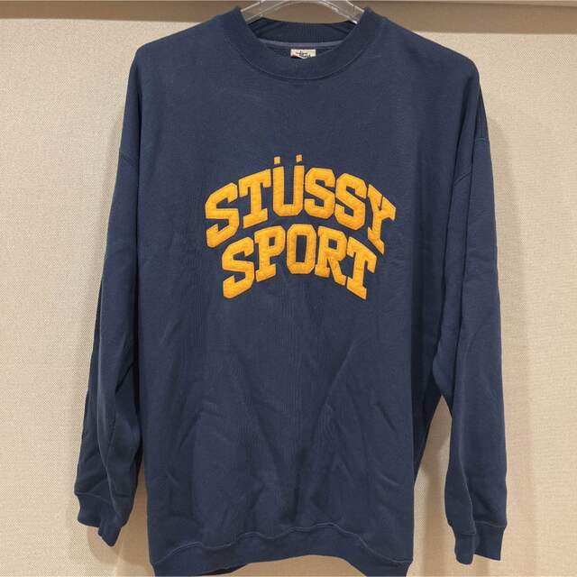 STUSSY SPORTSカレッジスウェット コットンポリ トレーナー - www