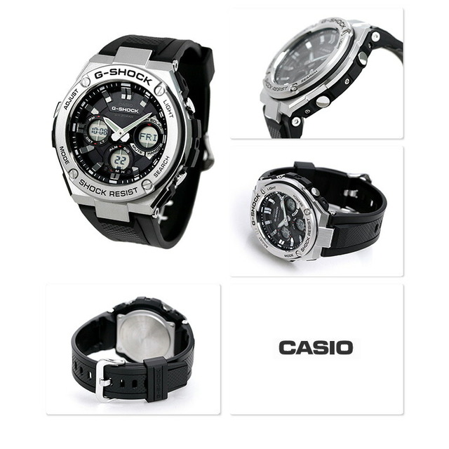 G-SHOCK CASIO G-SHOCK 腕時計 メンズ gst-s110-1adr カシオ Gショック ソーラー ブラックxブラック アナデジ表示