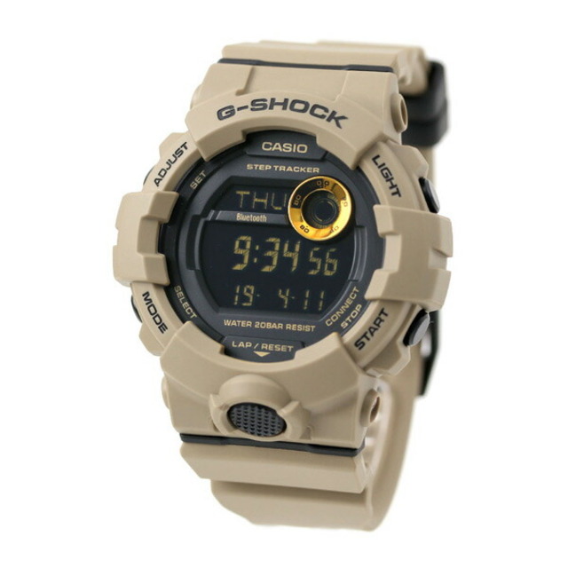 G-SHOCK CASIO G-SHOCK 腕時計 メンズ gbd-800uc-5dr カシオ Gショック ジースクワッド G-SQUAD クオーツ ブラックxベージュ アナデジ表示