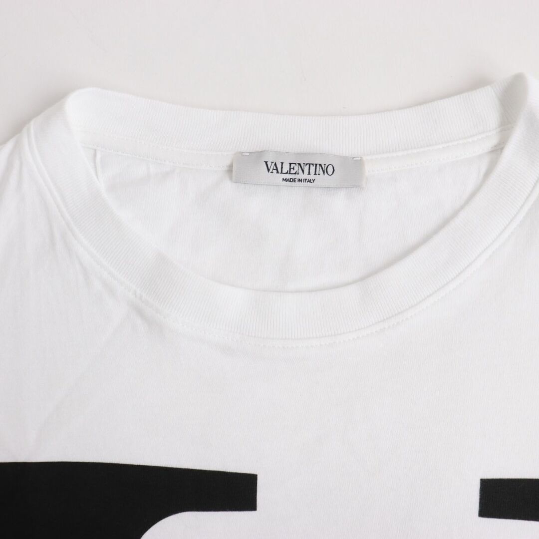 VALENTINO(ヴァレンティノ)の美品◆VALENTINO ヴァレンティノ コットン100％ Vロゴ クルーネック 半袖Tシャツ ホワイト L イタリア製 正規品 メンズ メンズのトップス(Tシャツ/カットソー(半袖/袖なし))の商品写真