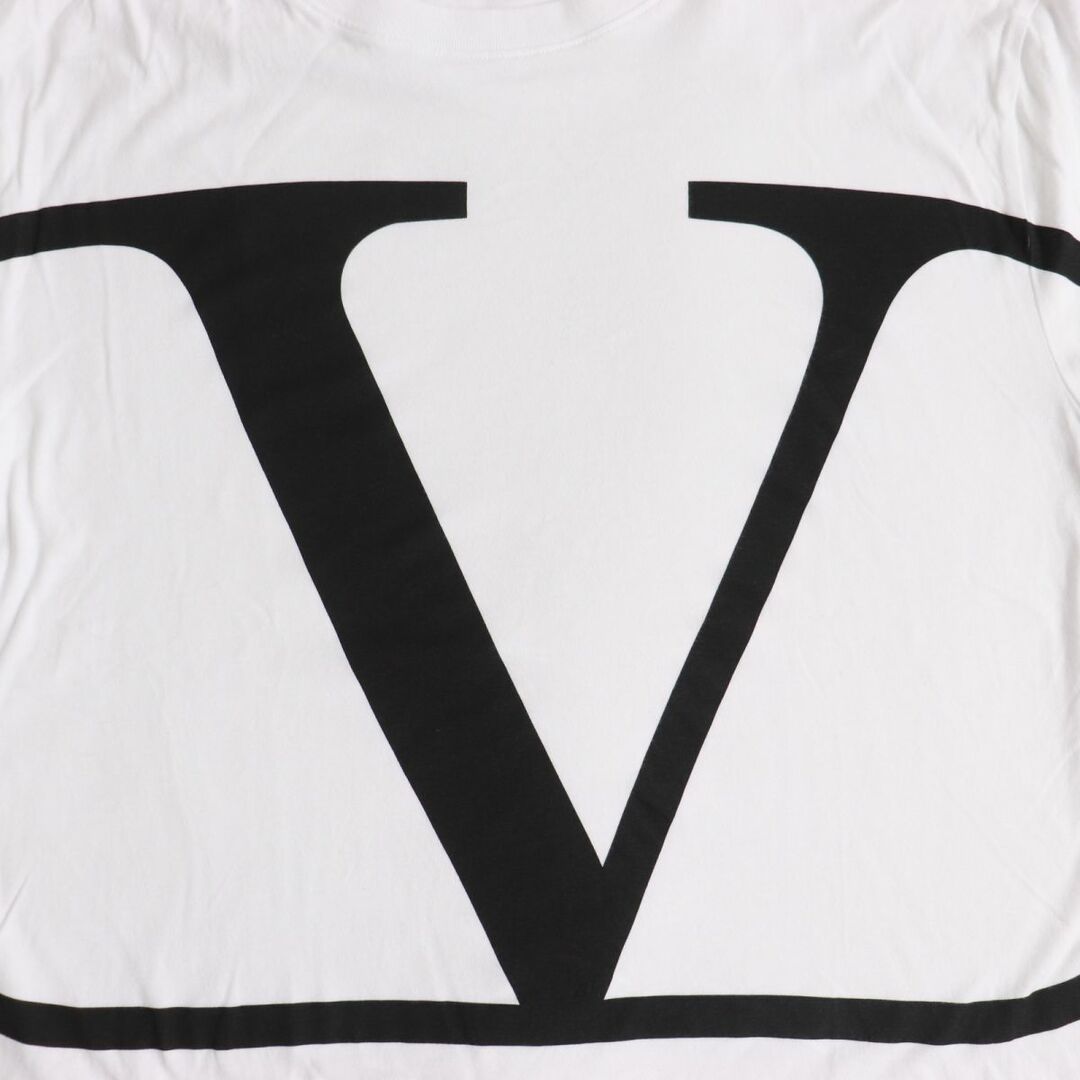 美品◇VALENTINO ヴァレンティノ コットン100% Vロゴ クルーネック