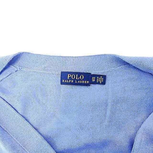 POLO RALPH LAUREN(ポロラルフローレン)のポロ ラルフローレン 近年 美品 カーディガン ニット ロング XS 水色 青 レディースのトップス(カーディガン)の商品写真