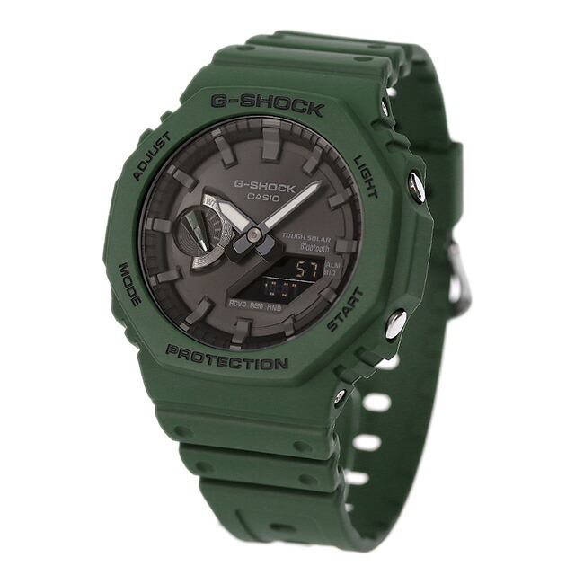 G-SHOCK CASIO G-SHOCK 腕時計 メンズ ga-b2100-3adr カシオ Gショック アナログデジタル 2100シリーズ ANALOG-DIGITAL 2100 SERIES ソーラー ブラック/メタリックグレーxグリーン アナデジ表示