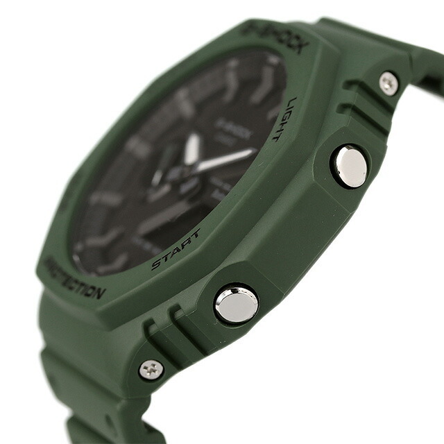 G-SHOCK CASIO G-SHOCK 腕時計 メンズ ga-b2100-3adr カシオ Gショック アナログデジタル 2100シリーズ ANALOG-DIGITAL 2100 SERIES ソーラー ブラック/メタリックグレーxグリーン アナデジ表示