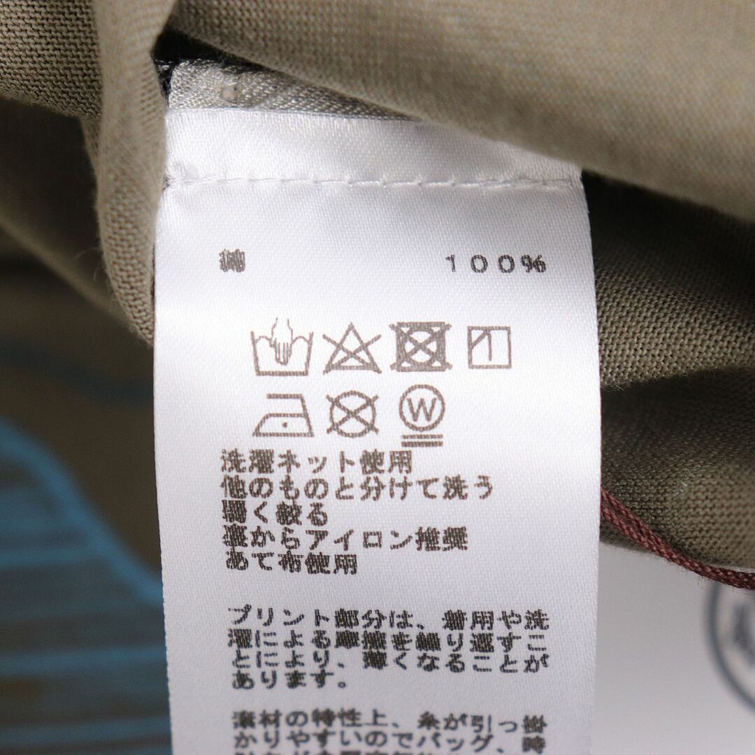 未使用品◆22SS HERMES エルメス カヴァルカード コットン100％ 半袖 Tシャツ/カットソー ブラウングレー S イタリア製 メンズ 正規品