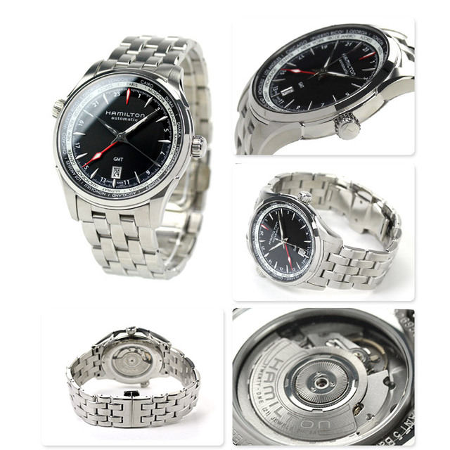 Hamilton - ハミルトン 腕時計 メンズ H32695131 HAMILTON 自動巻き ブラックxシルバー アナログ表示