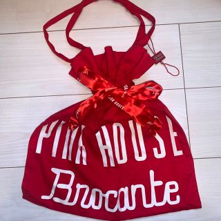 ピンクハウス(PINK HOUSE)のPINK HOUSE Brocante ロゴ入りトートバッグ(トートバッグ)