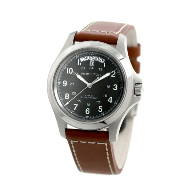 Hamilton - ハミルトン 腕時計 メンズ H64455533 HAMILTON 自動巻き ブラックxブラウン アナログ表示