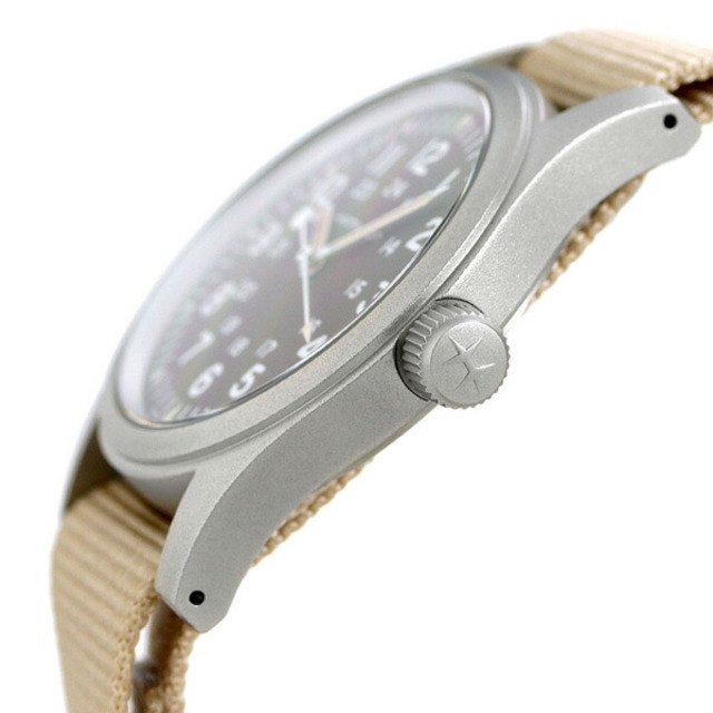 Hamilton(ハミルトン)の【新品】ハミルトン HAMILTON 腕時計 メンズ H69439901 カーキ フィールド メカニカル 38mm KHAKI FIELD MECHANICAL 38mm 手巻き（H-50） ブラウンxベージュ アナログ表示 メンズの時計(腕時計(アナログ))の商品写真