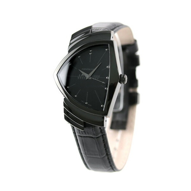 【新品】ハミルトン HAMILTON 腕時計 メンズ H24401731 ベンチュラ クオーツ 32.5mm VENTURA QUARTZ 32.5mm クオーツ（F05.111） ブラックxブラック アナログ表示