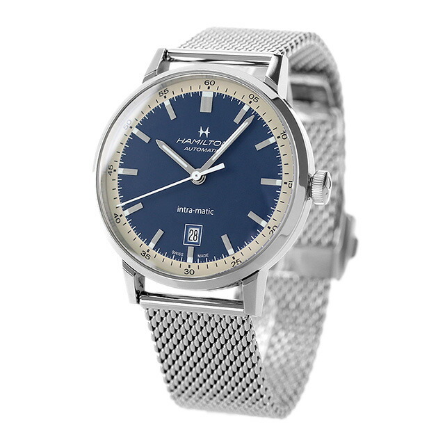 Hamilton - ハミルトン 腕時計 メンズ H38425140 HAMILTON 自動巻き（手巻き） ブルーxシルバー アナログ表示