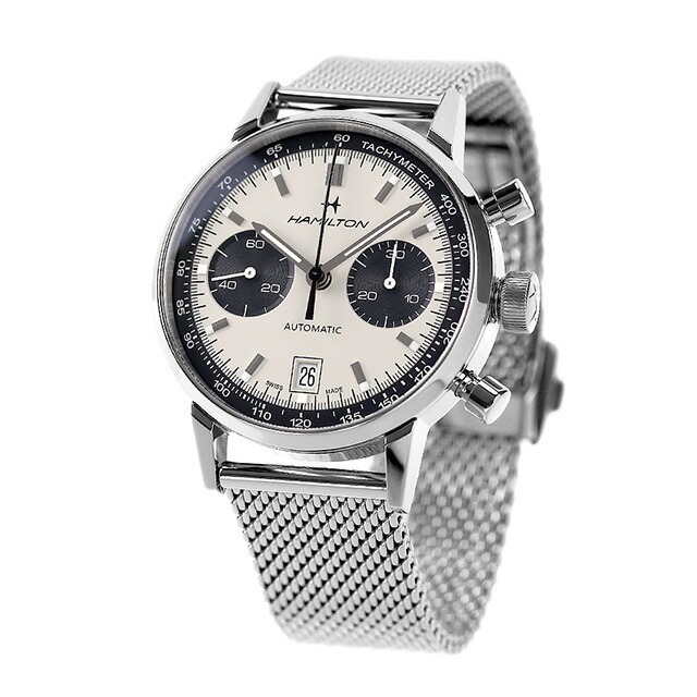 ハミルトン HAMILTON 腕時計 メンズ H38416111 アメリカン クラシック イントラマティック オートクロノ 40mm AMERICAN CLASSIC INTRA-MATIC AUTO CHRONO 40mm 自動巻き（H-31 手巻き） ホワイトxシルバー アナログ表示
