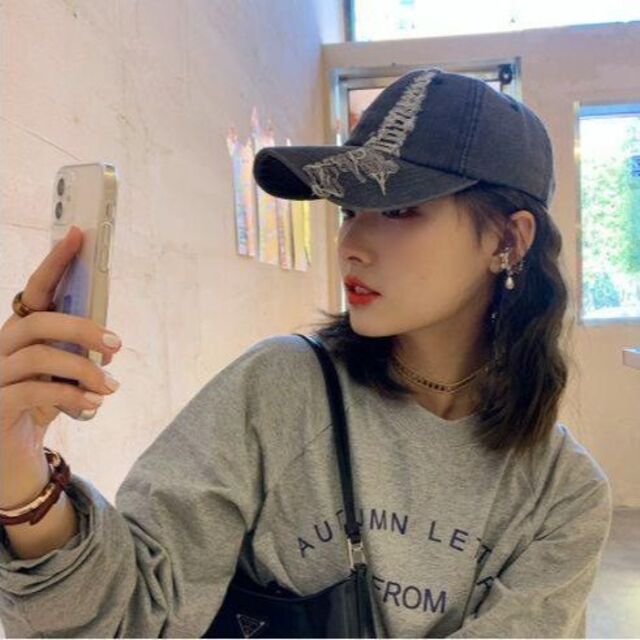 最高の品質の m13 新品 黒 オルチャン キャップ クラッシュデニム 男女兼用 ブラック その他 最高の品質の m13 新品 黒 オルチャン キャップ クラッシュデニム 男女兼用 ブラック その他