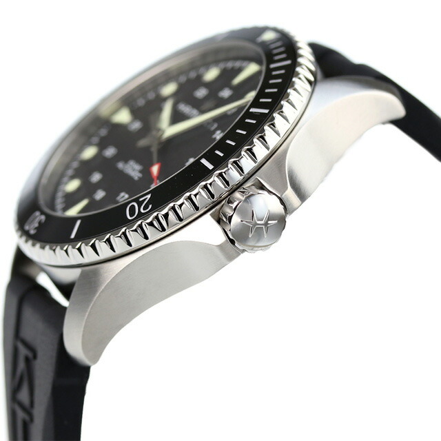 ハミルトン HAMILTON 腕時計 メンズ H82515330 カーキ ネイビー スキューバ オート 43mm KHAKI NAVY SCUBA AUTO 43mm 自動巻き（H-10） ブラックxブラック アナログ表示