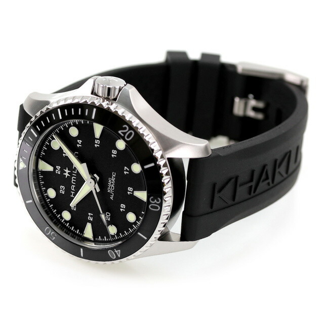 ハミルトン HAMILTON 腕時計 メンズ H82515330 カーキ ネイビー スキューバ オート 43mm KHAKI NAVY SCUBA AUTO 43mm 自動巻き（H-10） ブラックxブラック アナログ表示