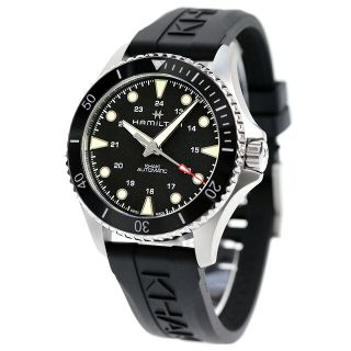 ハミルトン HAMILTON 腕時計 メンズ H82515130 カーキ ネイビー スキューバ オート 43mm KHAKI NAVY SCUBA AUTO 43mm 自動巻き（H-10/手巻き付） ブラックxシルバー アナログ表示