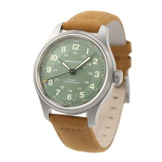 ハミルトン(Hamilton)の【新品】ハミルトン HAMILTON 腕時計 メンズ H70545560 カーキ フィールド チタニウム オート 42mm KHAKI FIELD TITANIUM AUTO 42mm 自動巻き（H-10/手巻き） グリーンxライトブラウン アナログ表示(腕時計(アナログ))