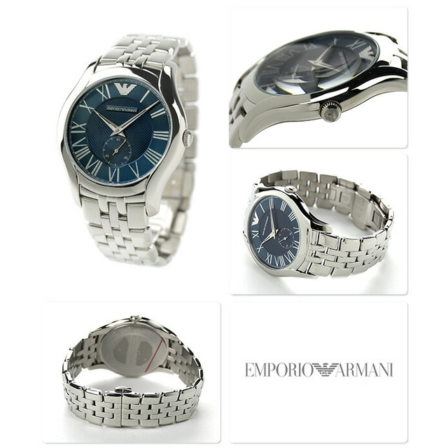 エンポリオ・アルマーニ EMPORIO ARMANI 腕時計 メンズ AR1789 クラシック クオーツ ブルーxシルバー アナログ表示
