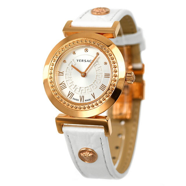 【新品】ヴェルサーチ VERSACE 腕時計 レディース P5Q80D001S001 バニティ クオーツ シルバーxホワイト アナログ表示約135-18cmバンド幅