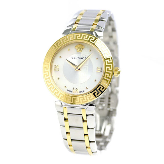 【お買得】 ヴェルサーチ - VERSACE 腕時計 アナログ表示 ホワイトシェルxゴールド/シルバー クオーツ VERSACE V16060017 レディース 腕時計 2