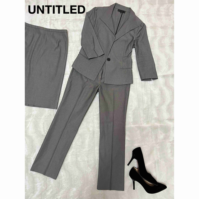 UNTITLED(アンタイトル)のUNTITLED アンタイトル ジャケット、スカート、パンツ 3点スーツ セット レディースのフォーマル/ドレス(スーツ)の商品写真