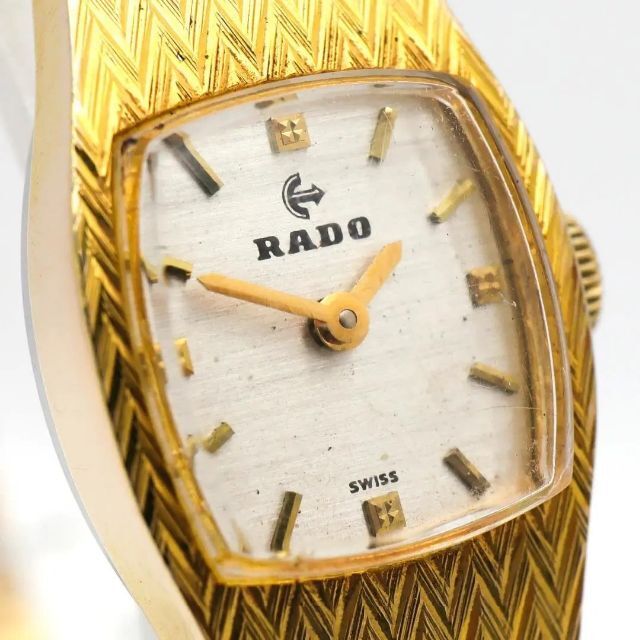 RADO(ラドー)の《希少》RADO 腕時計 ゴールド 機械式手動巻き ヴィンテージ レディースのファッション小物(腕時計)の商品写真