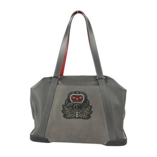 クリスチャンルブタン(Christian Louboutin)のChristian Louboutin クリスチャンルブタン  BAGDAMON バッグデーモン ハンドバッグ 1175020 レザー ヌバック  グレー   ボストンバッグ ショルダーバッグ 【本物保証】(ハンドバッグ)