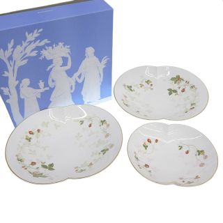 アザー(other)の【本物保証】 箱付 新品同様 ウエッジウッド WEDGWOOD ワイルドストロベリー3皿 マリアージュボウル S 大皿×2(その他)