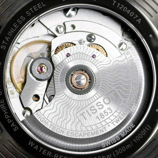 ティソ TISSOT 腕時計 メンズ T120.407.37.051.00 T-スポーツ シースター 1000 オートマティック 45mm T-SPORT SEASTAR 1000 AUTOMATIC 自動巻き（POWERMATIC 80/手巻き付） ブラックxブラック アナログ表示
