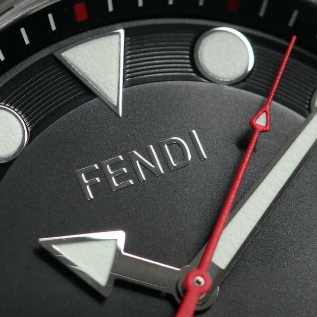 【新品】フェンディ FENDI 腕時計 メンズ F108100101 ノーティコ 46mm NAUTICO 46mm クオーツ ブラックxシルバー  アナログ表示