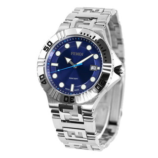 フェンディ(FENDI)の【新品】フェンディ FENDI 腕時計 メンズ F108100301 ノーティコ 46mm NAUTICO 46mm クオーツ ブルーxシルバー アナログ表示(腕時計(アナログ))
