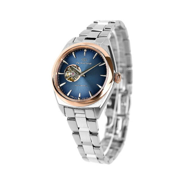ORIENT - オリエント 腕時計 レディース RK-ND0106L Ladies 自動巻き（55C22/手巻き付） ネイビーxシルバー アナログ表示