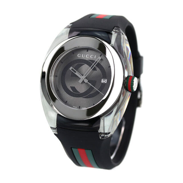Gucci - グッチ 腕時計 メンズ YA137116 GUCCI クオーツ グレーシルバーxブラック アナログ表示