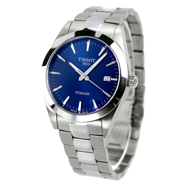 ティソ TISSOT 腕時計 メンズ T127.410.44.041.00 T-クラシック ジェントルマン クオーツ 40mm T-CLASSIC GENTLEMAN QUARTZ 40mm クオーツ（ETA F06.115） ブルーxシルバー アナログ表示