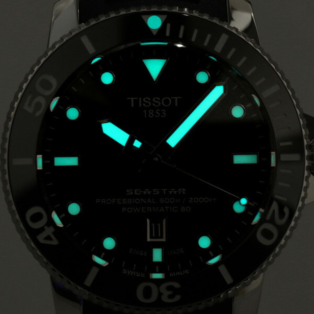 ティソ TISSOT 腕時計 メンズ T120.607.17.441.00 T-スポーツ シースター 2000 プロフェッショナル 46mm T-SPORT SEASTAR 2000 PROFESSIONAL 46mm 自動巻き（POWERMATIC 80.111/手巻付き） ダークストーミーグレーxブラック アナログ表示