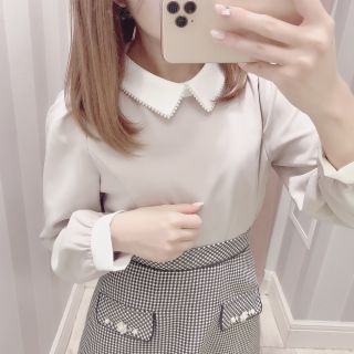 未使用品⭐️オシャレパールブラウス