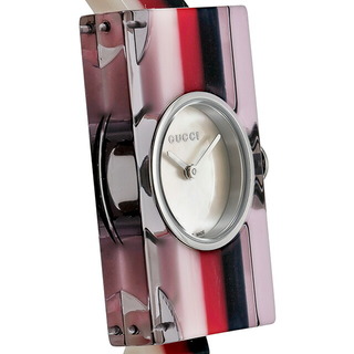 グッチ(Gucci)の【新品】グッチ GUCCI 腕時計 レディース YA143523 ヴィンテージウェブ VINTAGE WEB クオーツ ホワイトシェルxホワイト/レッド/ブラック アナログ表示(腕時計)