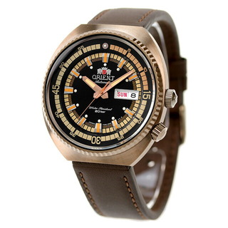 オリエント(ORIENT)のオリエント 腕時計 メンズ RN-AA0E06B ORIENT 自動巻き（F6922） ブラックxブラウン アナログ表示(腕時計(アナログ))