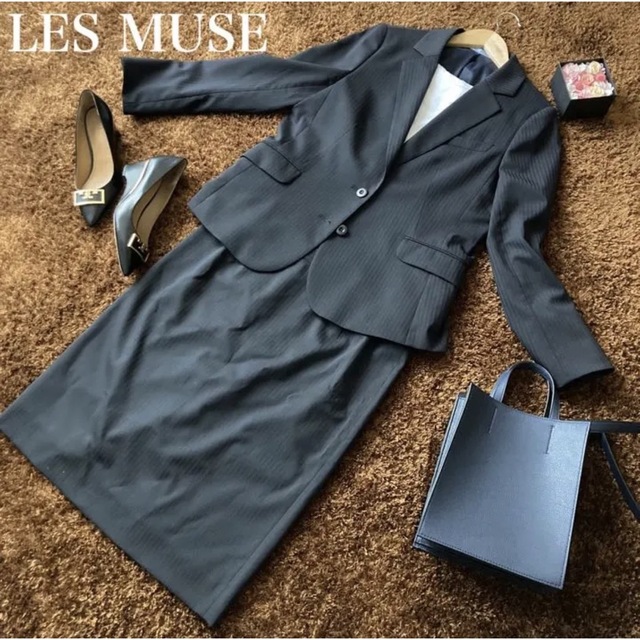 LES MUSE ✨美品✨ セットアップ スーツ プレシャスストレッチ ブラック