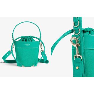 Ted Baker Eques Leather And Suede Bucket Bag in Green